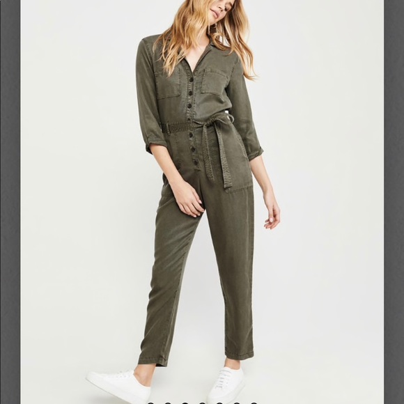 abercrombie green romper
